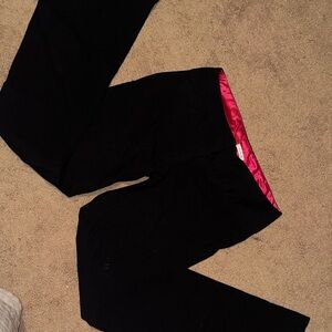 Studio Y Black Kids Pants with Pink Waistband